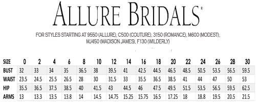 radiant_bride_allure_bridals_size_chart