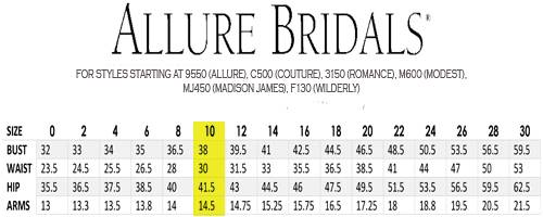 radiant_bride_allure_bridals_size_chart