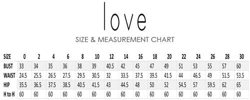 love by enzoani bridal size chart