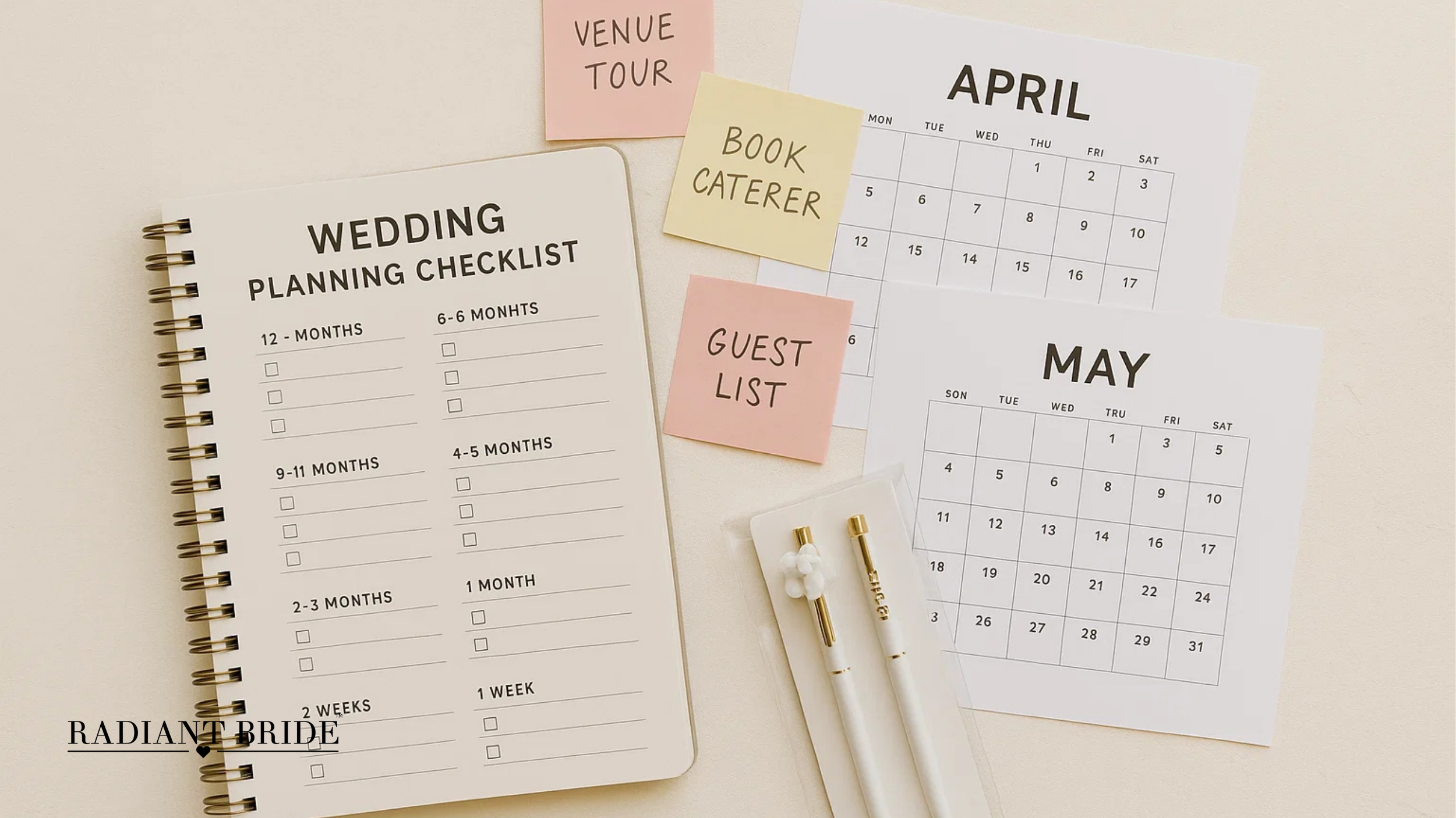 From Miss to Mrs: A Month-by-Month Wedding Planning Checklist. Desktop Image