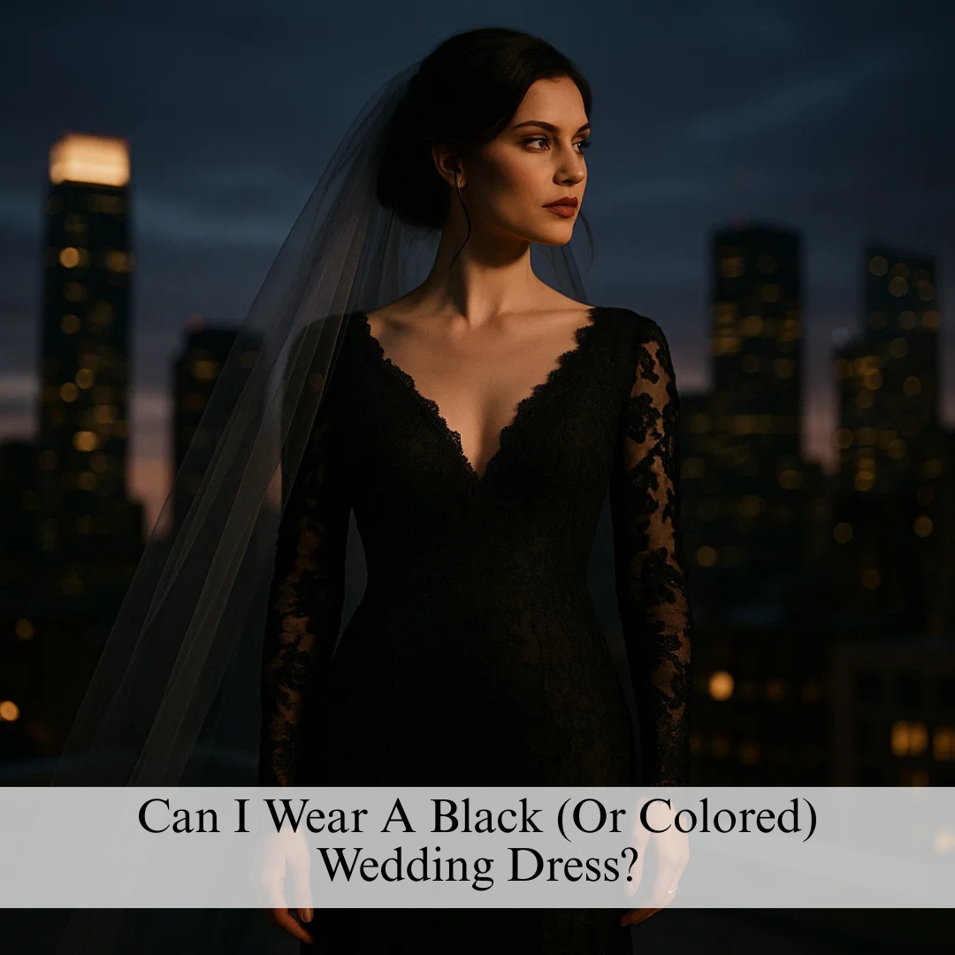 Can I Wear A Black (Or Colored) Wedding Dress? Image