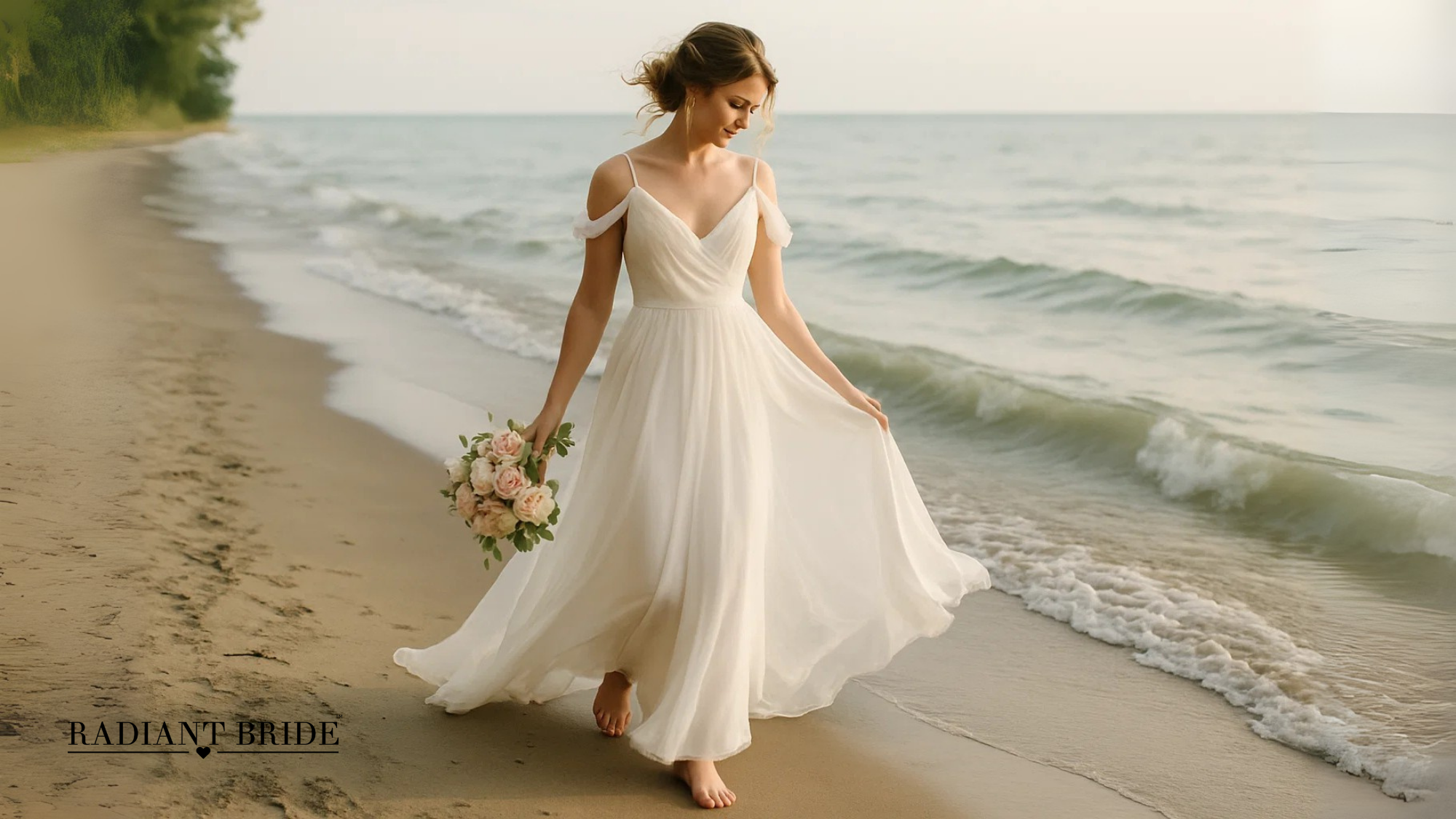 Beach Weddings Near Ohio: Dresses for Lakeside Brides. Mobile Image