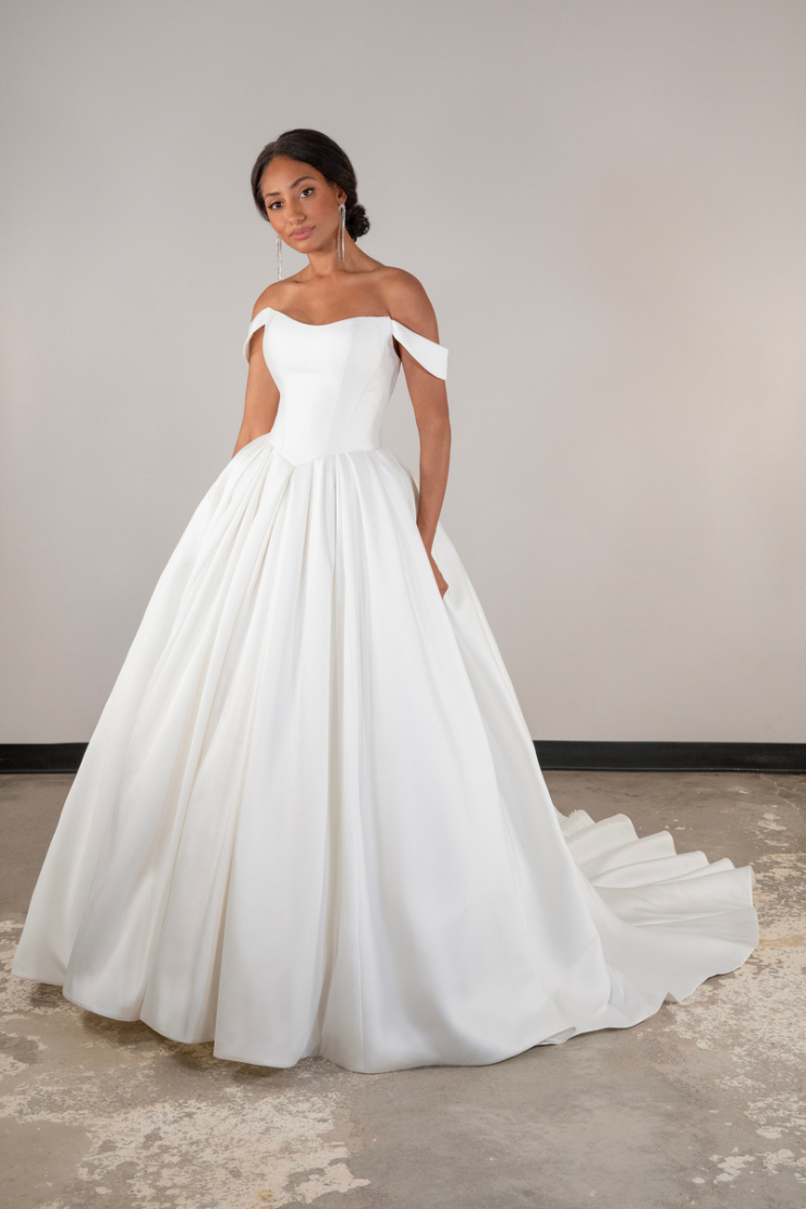 strapless open back dress Sweetheart Ruffles Tulle A-Line Wedding Dress Bride Gowns US6 / Ivory main image 1
