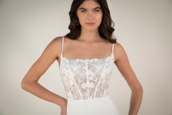 Stella York Style #7868 #2 (IV-PI) IVORY LACE OVER PURE IVORY GOWN thumbnail