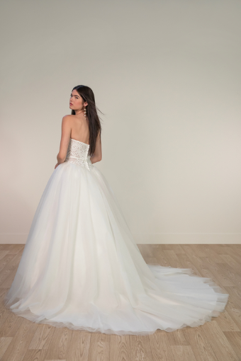 Stella York Style #SY8189 #1 (IV-BC) IVORY LACE AND TULLE OVER BISCOTTI GOWN W BISCOTTI SATIN BELT thumbnail