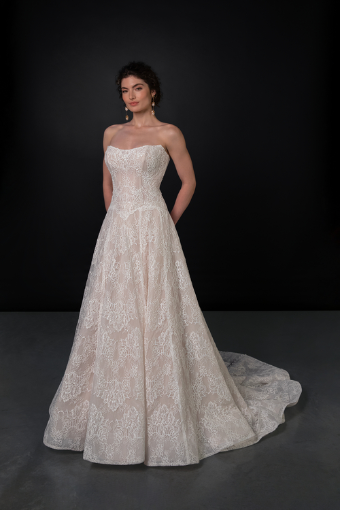Martina Liana Style #ML1963 #0 default (IV-BC) Ivory Lace and Tulle over Biscotti Gown thumbnail