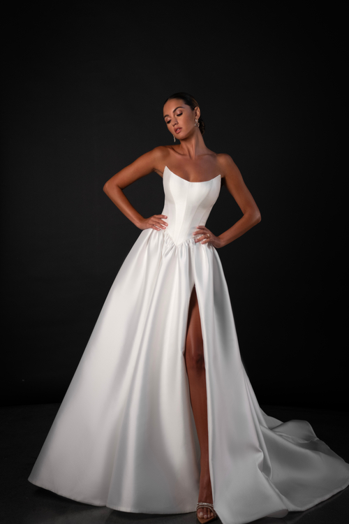 Martina Liana ML1962 Strapless Cat-Eye Ballgown Wedding Dress