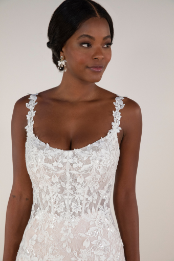 Stella York Style #7941+ #2 default (IVIV-PL) IVORY LACE OVER IVORY GOWN W PORCELAIN TULLE ILLUSION thumbnail