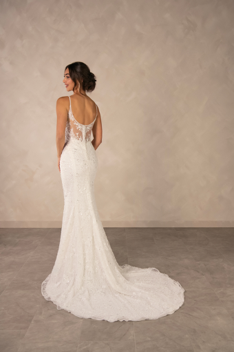 Essense of Australia Style #D4567 #3 (IVIV-PL) Ivory Lace & Tulle over Ivory Gown w Porcelain Tulle Illusion thumbnail