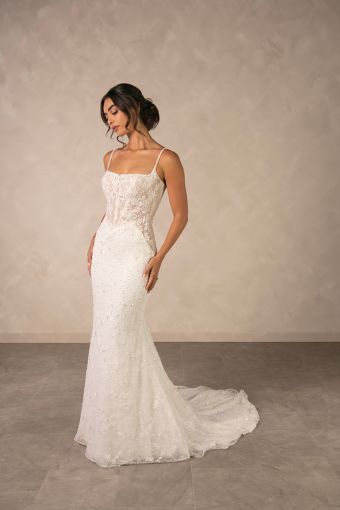 Essense of Australia Style #D4567 #2 (IVIV-PL) Ivory Lace & Tulle over Ivory Gown w Porcelain Tulle Illusion thumbnail