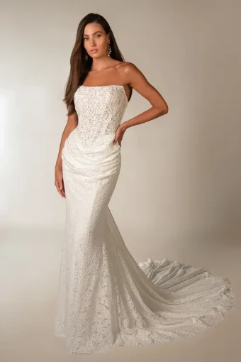 Martina Liana Style #ML2076 #0 default (IV-IV) Ivory Lace and Tulle over Ivory Gown thumbnail