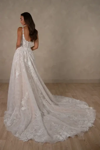 Essense of Australia Style #D4667 #2 (IV-BC) Ivory Lace and Tulle over Biscotti Gown thumbnail